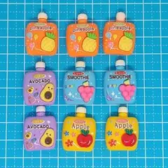 62. 送料込み デコパーツ 9個 ジュース
