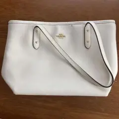 coach ホワイト　トートバッグ