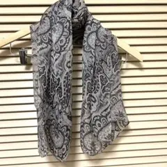 ペイズリー柄 シフォンストール グレー系　59