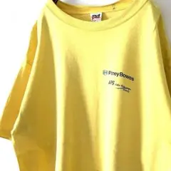 アンビル Pitney Bowes APS Tシャツ L イエロー黄色 古着