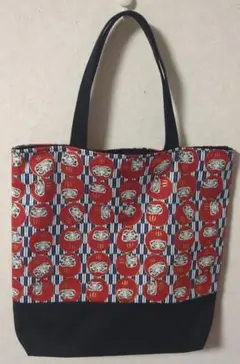 トートバック（ハンドメイド）だるま柄