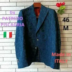♠【メッサジェリエ】✨美品　ジャケット　コットン　イタリア製　ネイビー　46　M