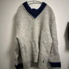 Stüssy Vネックニットベスト XLクリーム Stussy ベスト ステューシー ロゴ ニット Vネック Smooth Stock