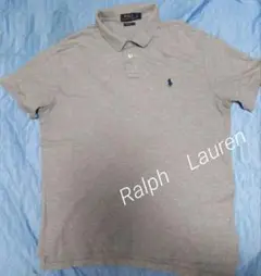 Polo Ralph Laurenグレー ポロシャツ カスタムフィットジャンク品