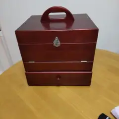 ダークブラウン木製収納ボックス