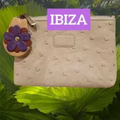 IBIZA イビサ オーストリッチ ポーチ 横向きパンダ&新作ミニバックチャーム