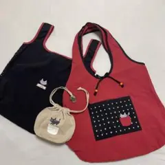 ヒコウセンカーラ黒猫さんのエコバッグセット