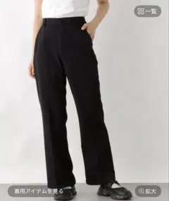 LEPSIM よく伸びスラックスパンツ　M ブラック