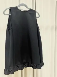 【YOIHI】グログランリボンベスト_ブラック