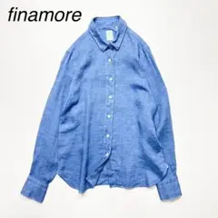 finamore フィナモレ　リネン　麻 シャツ 長袖　シャンブレーシャツ　近年