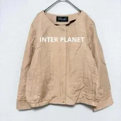 INTER PLANET/ノーカラージャケット/リネンレーヨン/羽織/3115