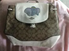 コーチ×Disney コラボ ダンボ シグネチャー レザー リュックサック 新品