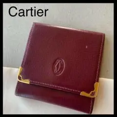 【Cartier】カルティエ コインケース 小物入れ ボルドー ミニサイズ
