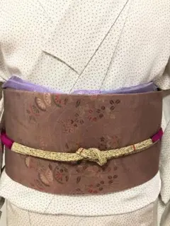 『上質な紬地の九寸名古屋帯』正絹 美品
