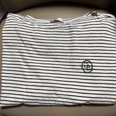 しまむら　choco 刺繍ボーダーTシャツ　ブラック　Mサイズ