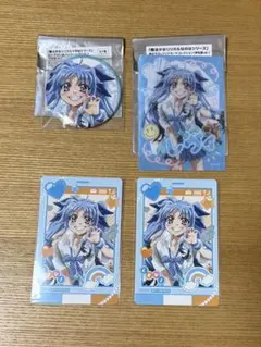 レヴィ　缶バッジ・クリアカード・特典カード2枚　魔法少女リリカルなのは　ドンキ