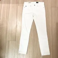 訳あり 美品 AG jeans リメイクデニム ホワイト 24サイズ