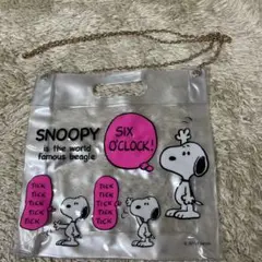 スヌーピー　ビニールトートバッグ　チェーン