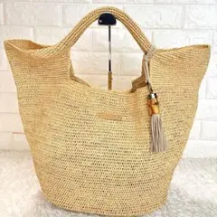 ☆美品☆HEIDI  ハイディクライン カゴバッグ ラフィア フリンジ m38088837626_1.jpg?1747779696