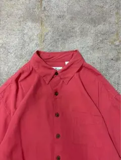 希少カラー 90s シルク半袖シャツ ヴィンテージ 古着