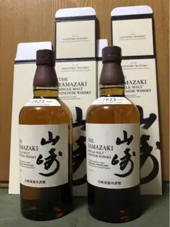 サントリー 山崎 シングルモルトウイスキー43度 700ml未開封品2本箱付