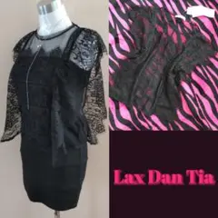 Lax Dan Tia♡レーストップス ラッフル ブラック セクシー お姉さん系
