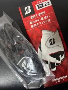 【新品未使用】BRIDGESTONE GOLFゴルフグローブ 22cm ブラック