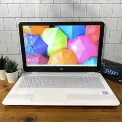 【極美品】HP Pavilionブリザードホワイト☘新品SSD256/8GB☘