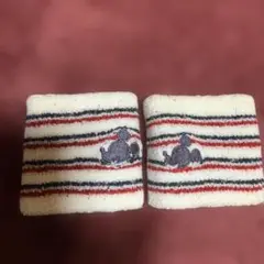 ストライプ柄 ミッキーマウス刺繍 リストバンド東京ディズニーリゾートにて