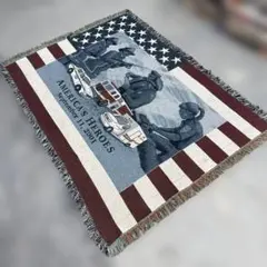 アメリカのヒーロー　マルチカバー　ソファーカバー　ヴィンテージラグ130x178