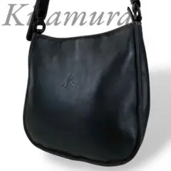 Kitamura キタムラ ワンショルダーバッグ オールレザー Kマーク 黒
