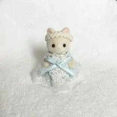 シルバニアファミリー赤ちゃん 着せ替え服 メイド服風ドレス 水色 ⑥