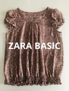 夏物最終SALE【ZARA BASIC】ザラべーシック・半袖シフォントップス＊M