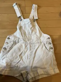 ホワイト サロペット オーバーオール