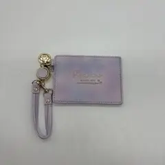 新品未使用　パステルピンク カードケース ストラップ付き