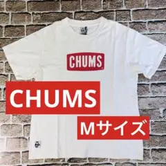 CHUMS ホワイト ロゴプリント Tシャツ Mサイズ