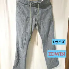 大きいサイズ メンズ【美品】EDWIN ライトブルー デニム ジーンズ チノパン