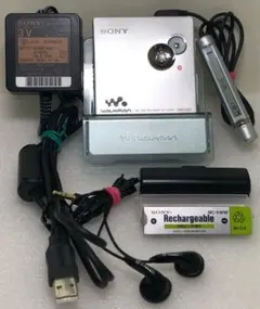 SONY☆Net MD WALKMAN MZ-NE810（ジャンク品故障品です） SONY MD Walkman MZ-NE810 Silver RM-MC33EL Remote NetMD