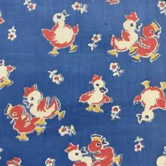 レ希少　ビンテージ生地　可愛いあひる柄です♪