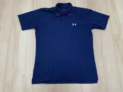UNDER ARMOUR ネイビー ポロシャツ ロゴ刺繍