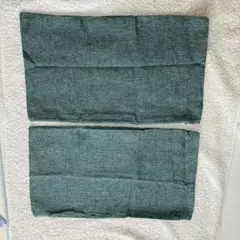 クッションカバー 2枚セット ポリエステル100% 30×50cm グリーン