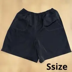 メンズ Ssize ブラック ハーフパンツ ナイロン