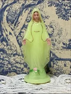 蛍光・蓄光・暗闇で光る・聖母マリア像 10cm