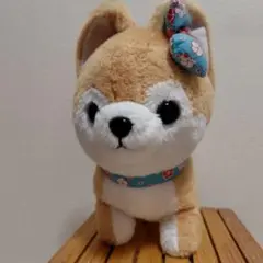 豆しば三兄弟　柴犬 ぬいぐるみ リボン付き