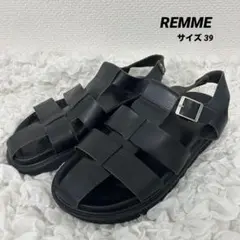 REMME レメ グルカサンダル 39 BLK