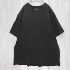 GU ジーユー　コットンクルーネックTシャツ　黒　XL