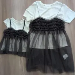 プティマインリアン 【リンク】チュールキャミTシャツセット　親子リンクコーデ