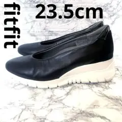 fitfit スニーカーバレエプレーンシューズ　ブラック　コンフォートシューズ