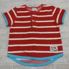 BREEZE 赤白ストライプ Tシャツ 100 未使用
