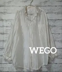 WEGO　オーバーサイズブラウス　オフホワイト系色